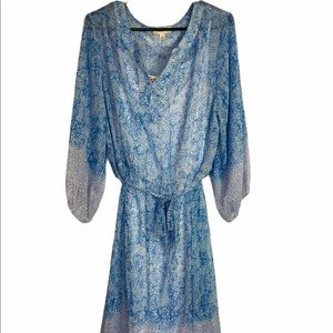 Nurture ombré print blue sheer dress size XL